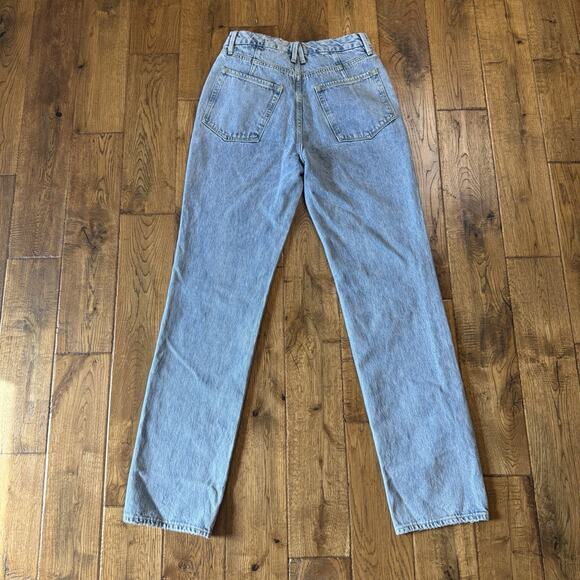Good American 90'S Icon High Rise Straight Leg Light Wash Jeans GNIC999T Sz 4/27 - Picture 6 of 7
